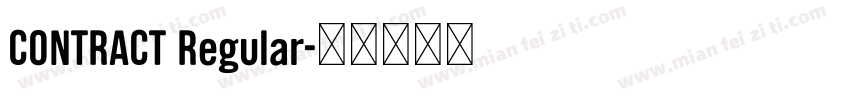 CONTRACT Regular字体转换